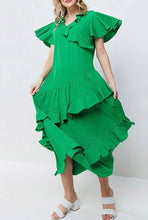 Faith Green Ruffle Dress